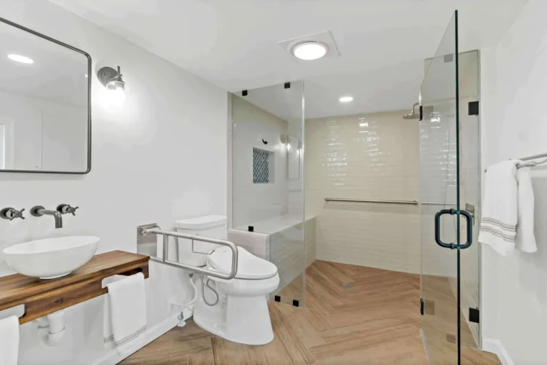 Full custom bathrooms designed for comfort and functionality 