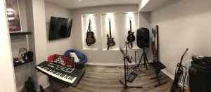 Basement apartment Designed Client Music Studio