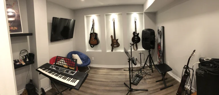Basement apartment Designed Client Music Studio