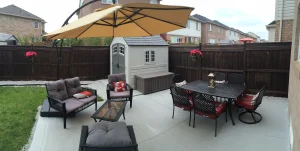 Garden remodeling with concrete