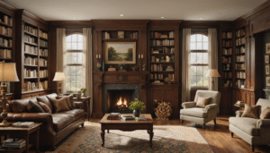 Built-in bookcases & mantels