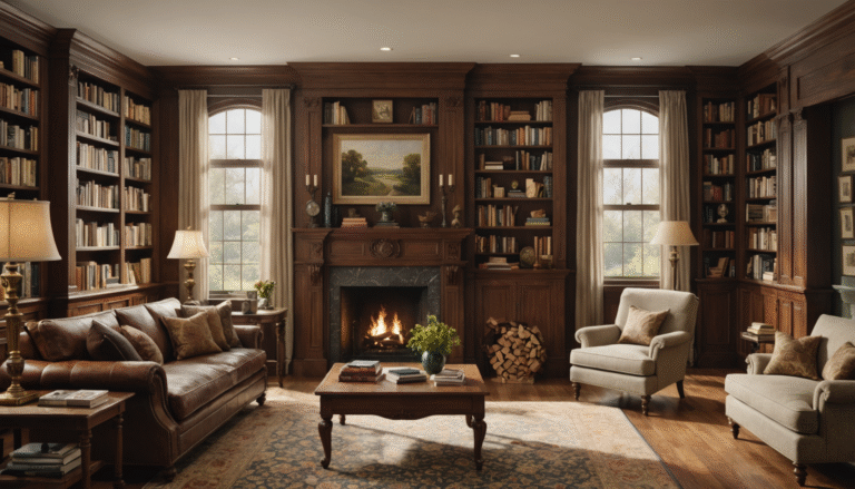 Built-in bookcases & mantels